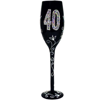 COPA DE CHAMPÁN 40 AÑOS - NEGRO / PLATA