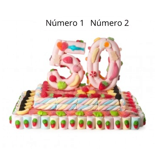 TARTA SUPER GRANDE 2 BASE + 2 NÚMEROS A ESCOGER