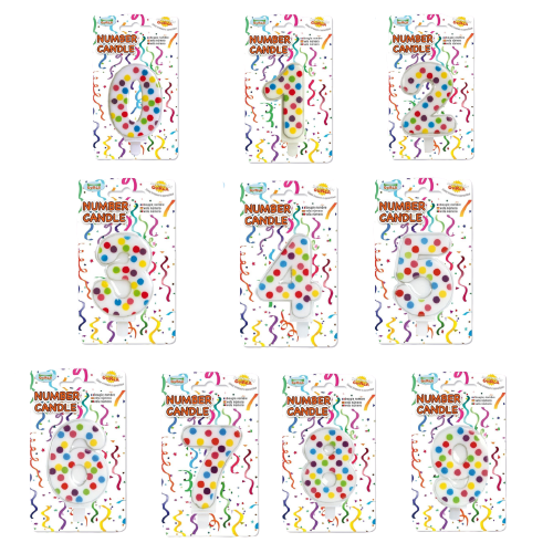 VELAS TOPOS MULTICOLOR 6CM