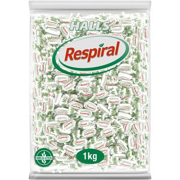 CARAMELOS RESPIRAL HALLS EUCALIPTUS MENTOL