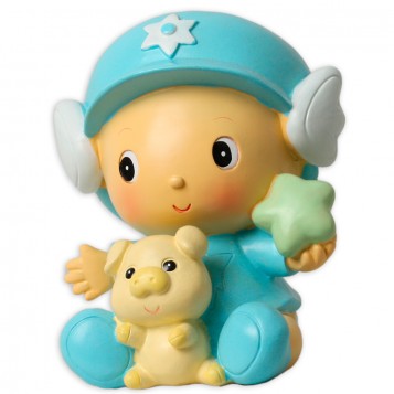 FIGURA HUCHA PARA TARTA DE BAUTIZO NIÑO
