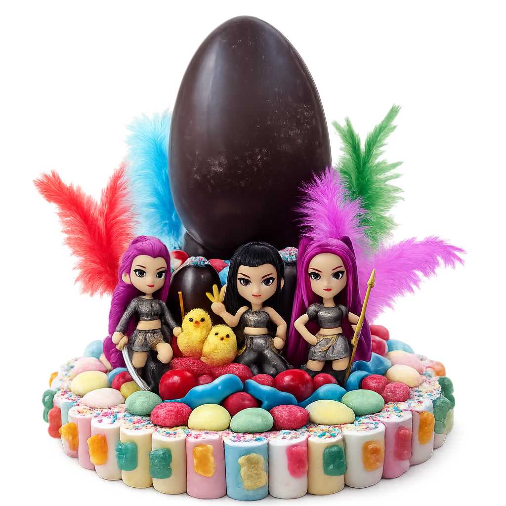 MONA K-POP CON HUEVO GIGANTE DE CHOCOLATE
