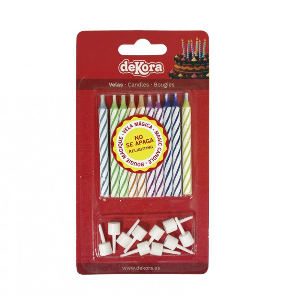 VELAS MÁGICAS(NO SE APAGAN) 10 U