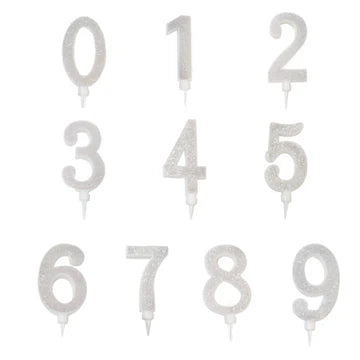 VELAS PURPURINA PLATA 15 CM