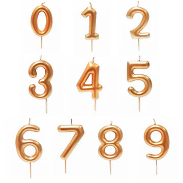 VELAS METALIZADAS ORO 13 CM