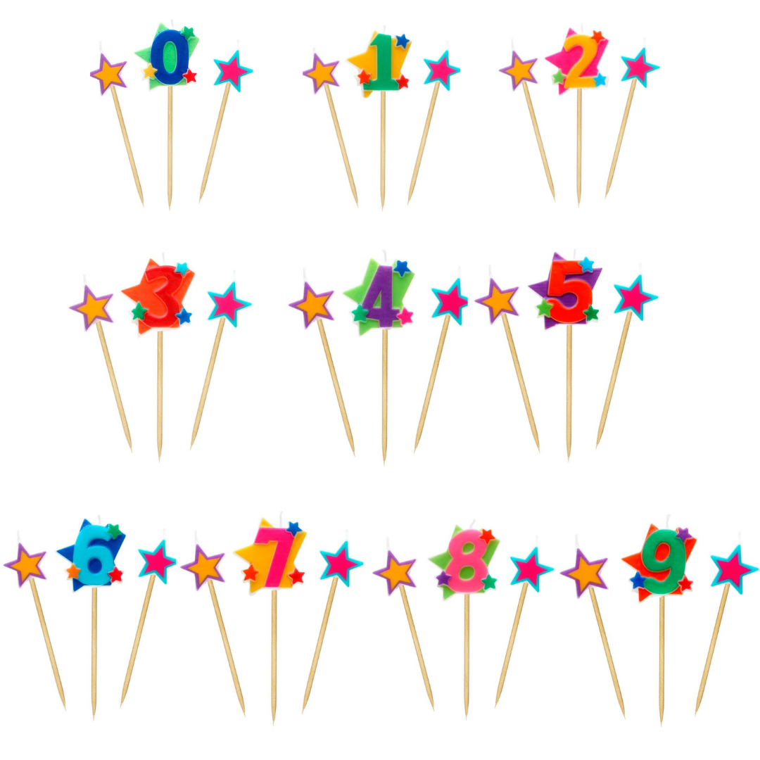 VELAS ESTRELLA CON NÚMERO