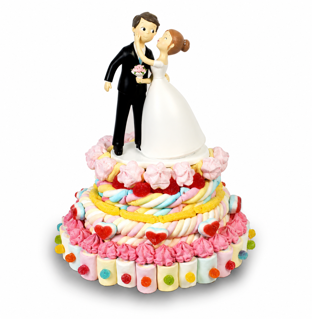 TARTA BODA CHUCHES SIN FIGURA NOVIOS