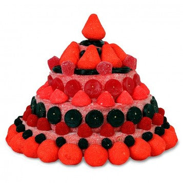 TARTA GRANDE ROJA Y NEGRA