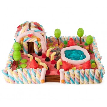 TARTA SUPER GRANDE CASA CON PISCINA