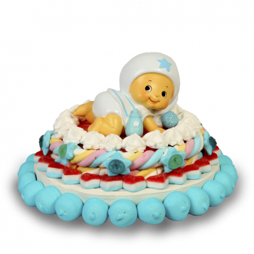 TARTA BAUTIZO NIÑO SIN FIGURA