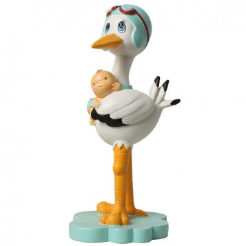 FIGURA PARA TARTA DE BAUTIZO CIGÜEÑA AZUL