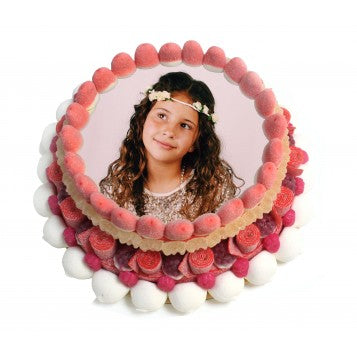 TARTA GRANDE CON FOTO PERSONALIZADA (EDICIÓN COMUNIÓN)
