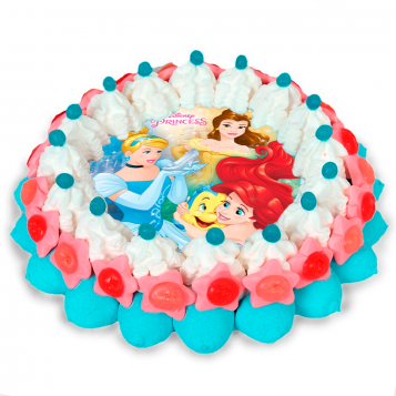 TARTA MEDIANA CON OBLEA PRINCESAS DISNEY
