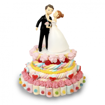 TARTA BODA CHUCHES SIN FIGURA NOVIOS