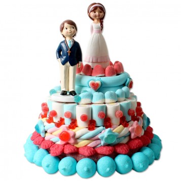 TARTA COMUNIÓN DOBLE SIN FIGURAS