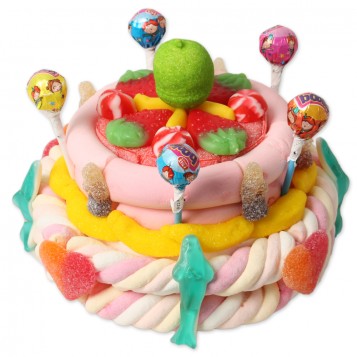 TARTA PEQUEÑA 2 PISOS CHUPA CHUPS