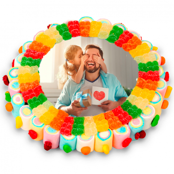 TARTA OBLEA COLORES DÍA DEL PADRE