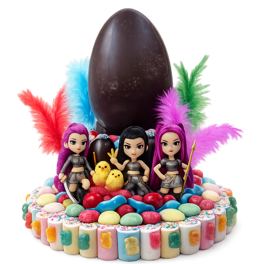 MONA K-POP CON HUEVO GIGANTE DE CHOCOLATE