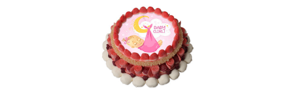 baby girl bautizo tarta