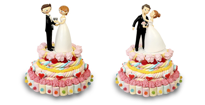 Tarta boda de chuches