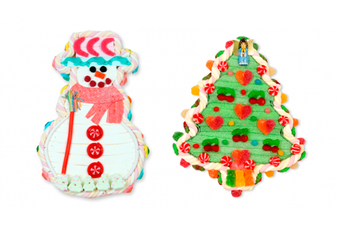 Tartas de chuches de Navidad