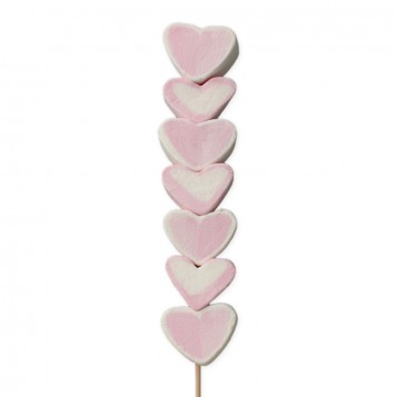 Brocheta de corazones San Valentín