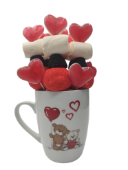 Taza de San Valentín con chuches