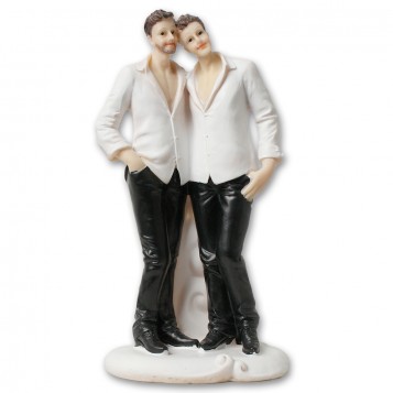 Figura novios para tarta chico/chico