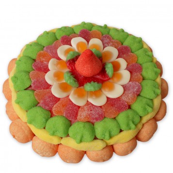 Tarta redonda de chuches