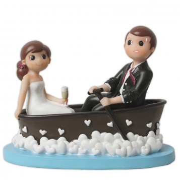 Figura para tarta de boda novios en barca