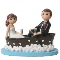 Figura para tarta de boda novios en barca