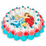 Tarta mediana con oblea Princesas Disney