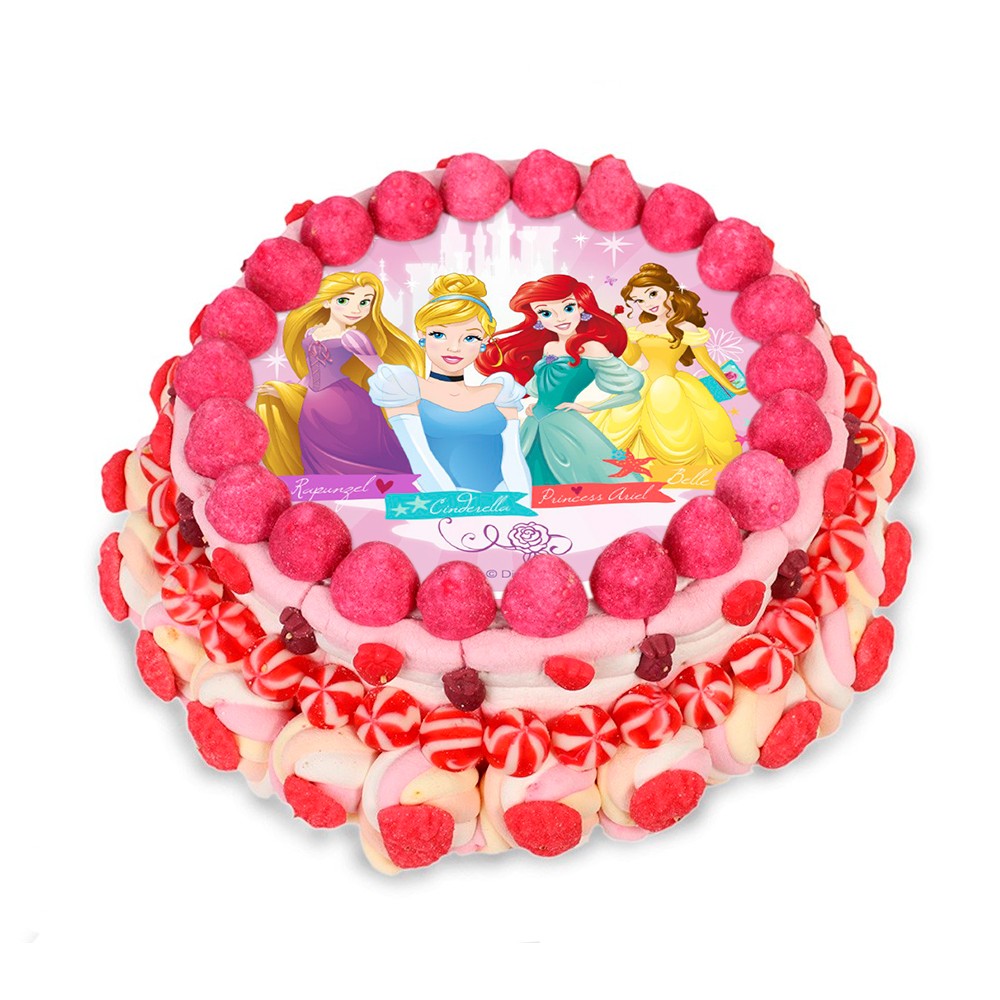 Tarta de chuches grande oblea Princesas Disney