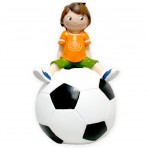 Figura para comunión niño con pelota de futbol