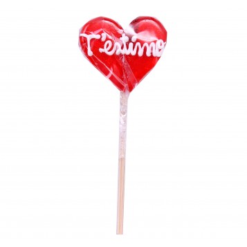 Piruleta corazón "T'estimo"