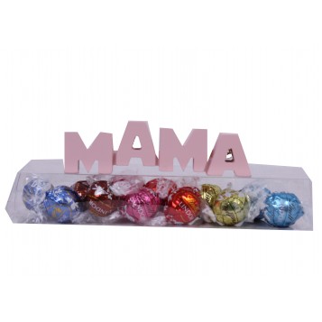 Letrero "Mama" con caja bombones Lindor