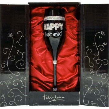 Copa Champán negra Happy Birthday