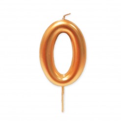Vela grande metalizada oro nº 0