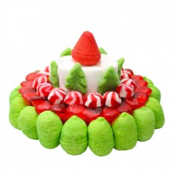 Tarta de chuches árboles Navidad