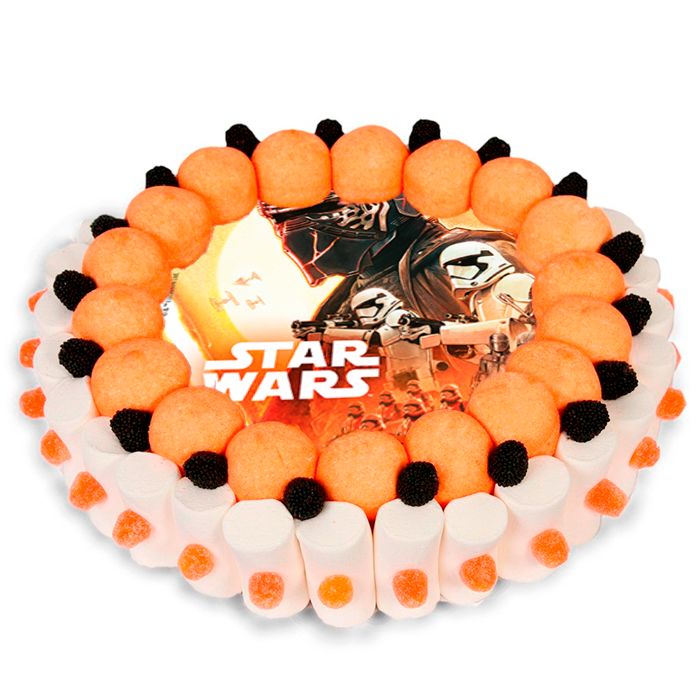 Menos preferible Flexible Tartas medianas - Tarta oblea Star Wars - Tarta Chuches