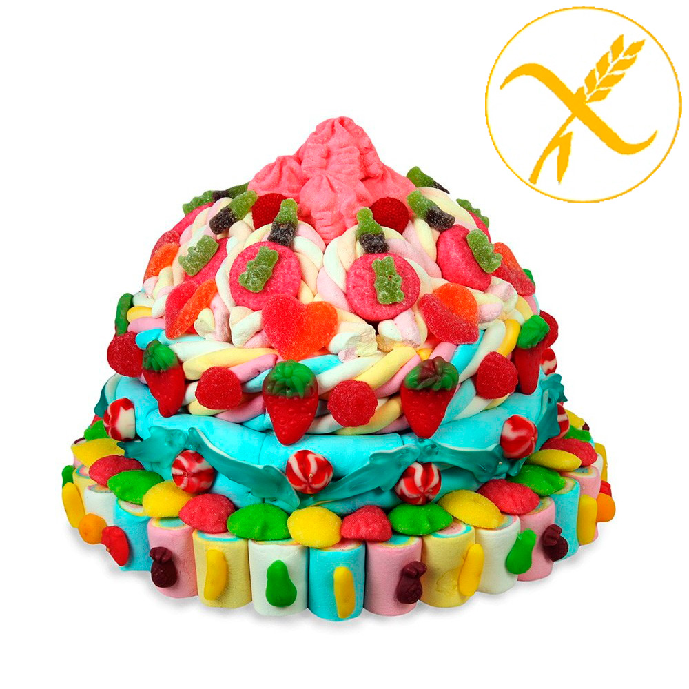 Tarta de Chuches sin Nubes para Celebraciones.