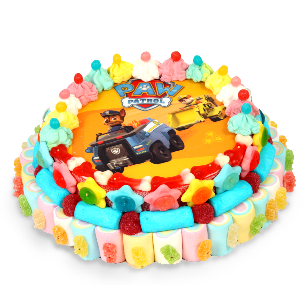 Tarta grande - Tarta patrulla canina - Tarta chuches