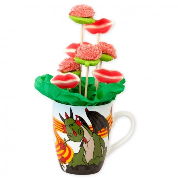 Taza Sant Jordi, con chuches