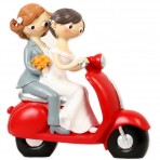 Figura boda novias chicas moto