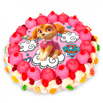 Tarta oblea Patrulla Canina Rosa