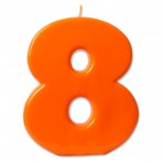 Vela BIG Naranja Nº8